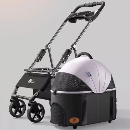 lightweight Pet stroller Portable Travel Pet Stroller Lightweight foldable cat and dog stroller Detachable pet carrier