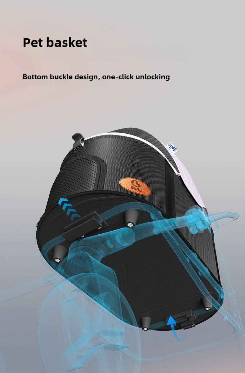 lightweight Pet stroller Portable Travel Pet Stroller Lightweight foldable cat and dog stroller Detachable pet carrier