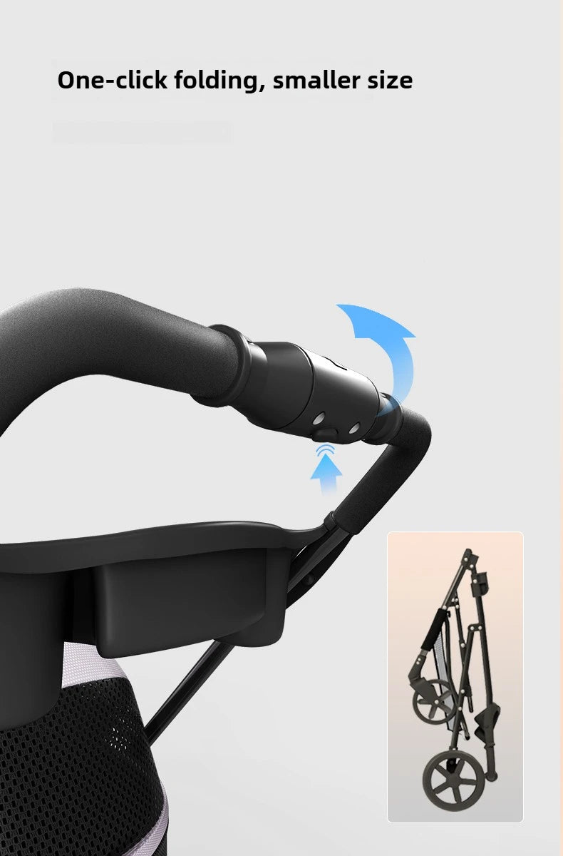 lightweight Pet stroller Portable Travel Pet Stroller Lightweight foldable cat and dog stroller Detachable pet carrier