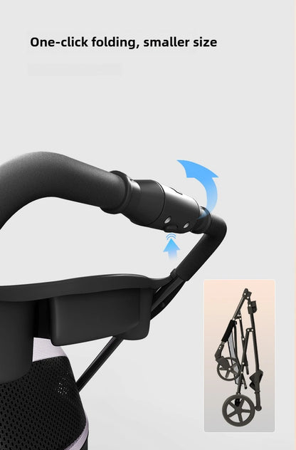 lightweight Pet stroller Portable Travel Pet Stroller Lightweight foldable cat and dog stroller Detachable pet carrier