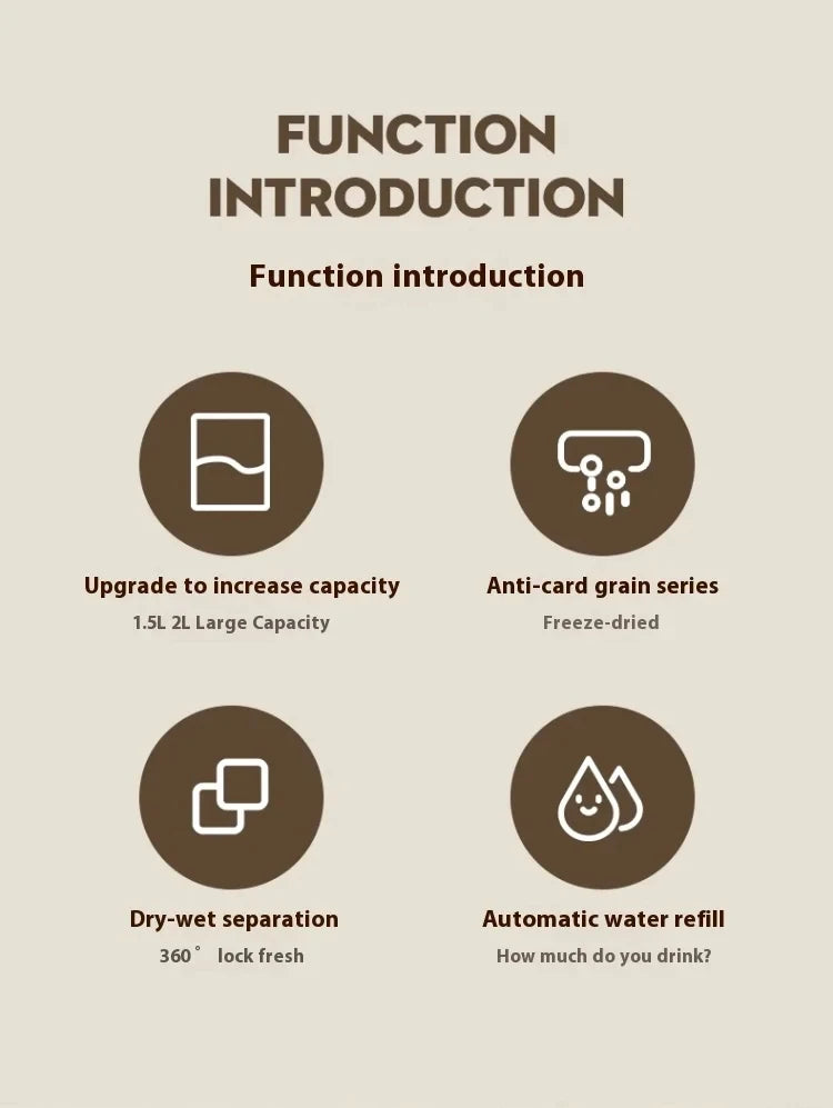 Dog & Cat Automatic Feeder & Waterer Set: Gravity Design, Leak-Proof, Spill-Proof, Anti-Slip, Easy to Clean, Built-In Food Bowl