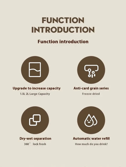 Dog & Cat Automatic Feeder & Waterer Set: Gravity Design, Leak-Proof, Spill-Proof, Anti-Slip, Easy to Clean, Built-In Food Bowl