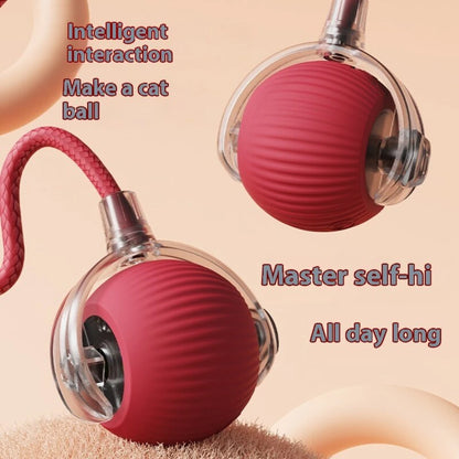 Automatic Rolling Ball with Tail Lamp USB Rechargeable Smart Interactive Cat Ball Toy for Cats Pet Dog accessories 고양이 장난감