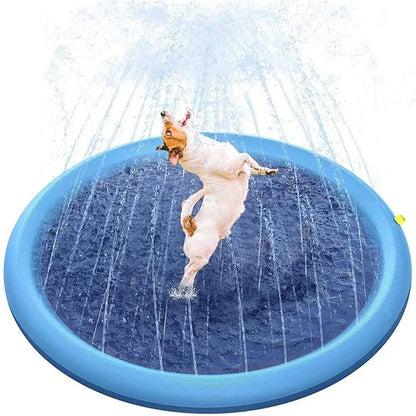170cm Summer Pet Swimming Pool Dog Splash Sprinkler Pad Inflatable Mat Cooling Dogs Outdoor Play Water Mat Toys for Pet Children