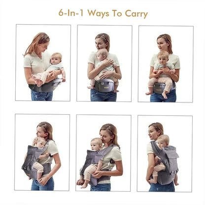 100% Cotton Baby Waist Stroller Four Season Multifunctional Front Carrying Baby Carrier Breathable Baby Waist Stroller Carrier
