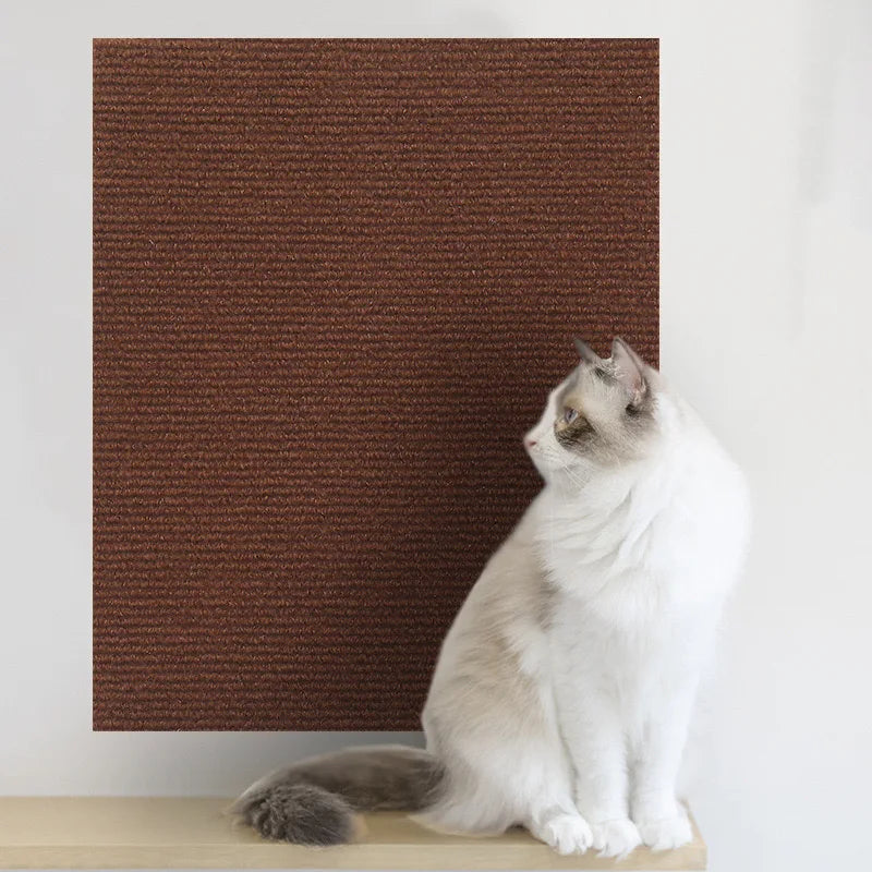 Self-Adhesive Cat Scratching Mat Trimmable Cat Carpet Cat Scratching Carpet Corner Wall Cat DIY Scratch Sofa Furniture Protector