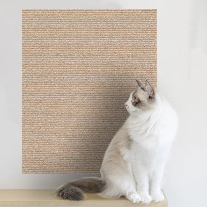 Self-Adhesive Cat Scratching Mat Trimmable Cat Carpet Cat Scratching Carpet Corner Wall Cat DIY Scratch Sofa Furniture Protector