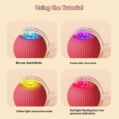Automatic Rolling Ball with Tail Lamp USB Rechargeable Smart Interactive Cat Ball Toy for Cats Pet Dog accessories 고양이 장난감