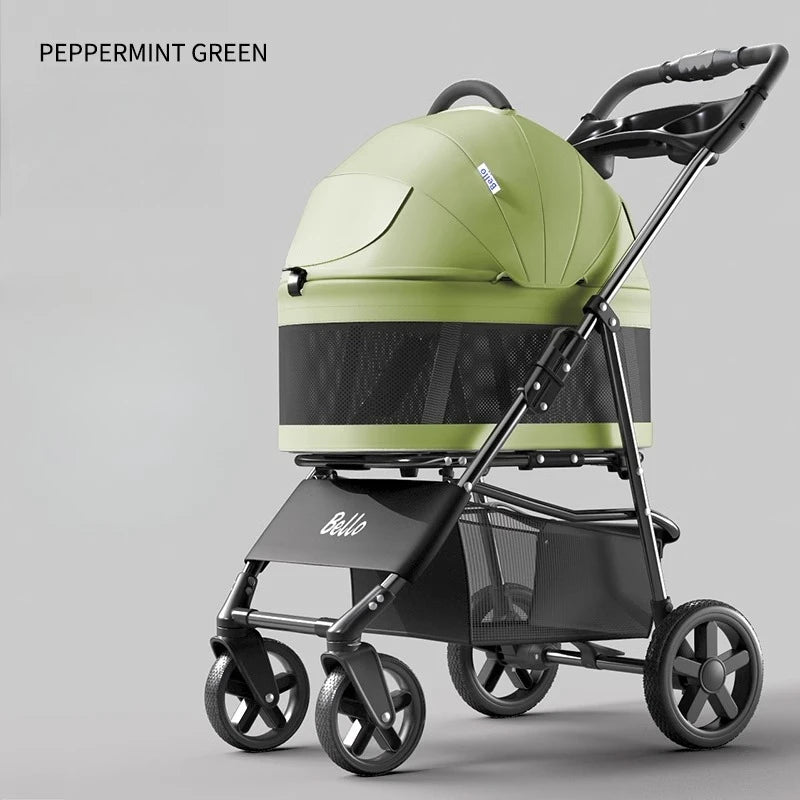 lightweight Pet stroller Portable Travel Pet Stroller Lightweight foldable cat and dog stroller Detachable pet carrier