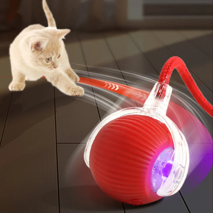 Automatic Rolling Ball with Tail Lamp USB Rechargeable Smart Interactive Cat Ball Toy for Cats Pet Dog accessories 고양이 장난감
