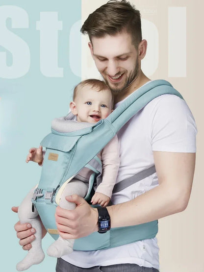 100% Cotton Baby Waist Stroller Four Season Multifunctional Front Carrying Baby Carrier Breathable Baby Waist Stroller Carrier