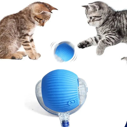 Automatic Rolling Ball with Tail Lamp USB Rechargeable Smart Interactive Cat Ball Toy for Cats Pet Dog accessories 고양이 장난감