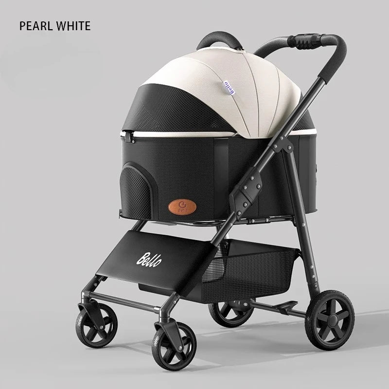 lightweight Pet stroller Portable Travel Pet Stroller Lightweight foldable cat and dog stroller Detachable pet carrier